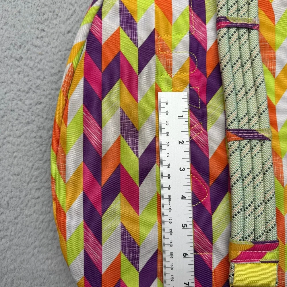 KAVU Sling Bag Funky Geometric Pattern Purple Orange Yellow White Crossbody Bag